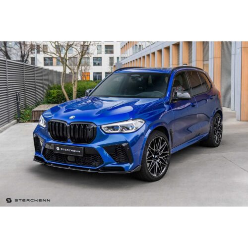 Far view of Sterckenn Carbon fiber front lip, spoiler for F95 X5M