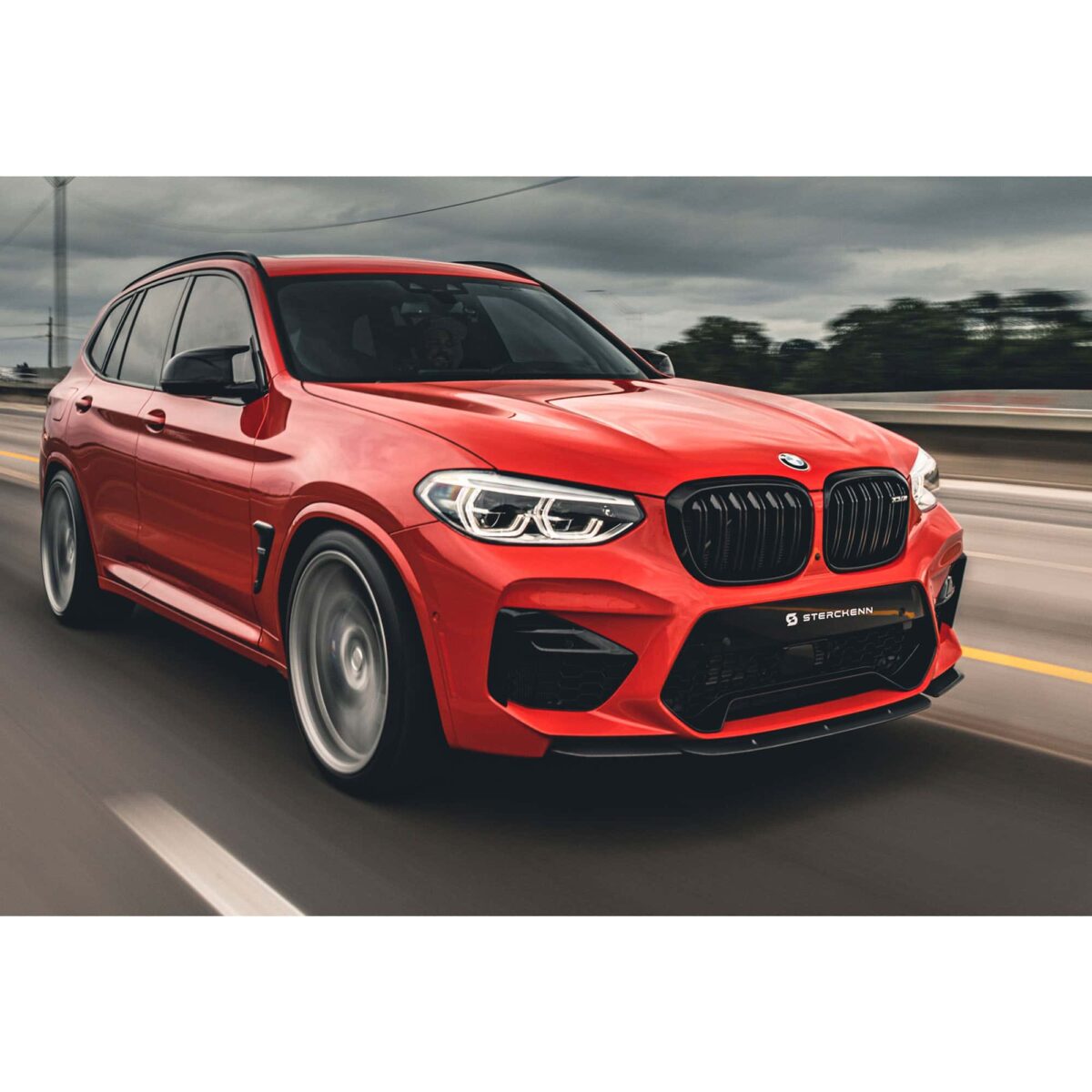 Red X3m with Sterckenn Carbon fiber front lip, spoiler for F97/F98 X3M, X4M