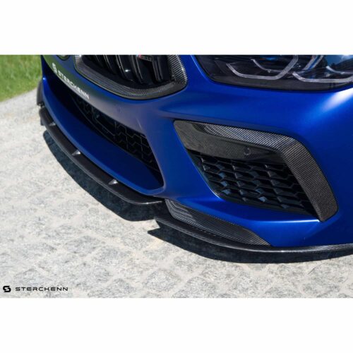 Side view of Sterckenn Carbon fiber front lip, spoiler for F9X M8 on a M8