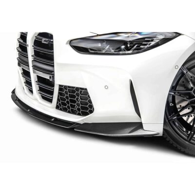 Sterckenn Carbon fiber front lip, spoiler for G8X M3, M4 on a white M4 G82
