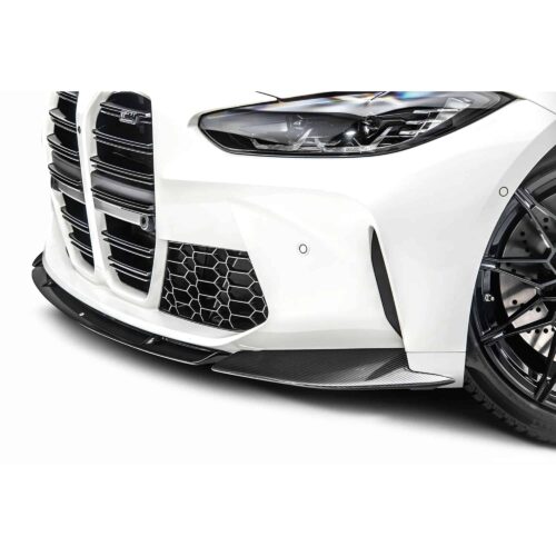 Sterckenn Carbon fiber front lip, spoiler for G8X M3, M4 on a white M4 G82