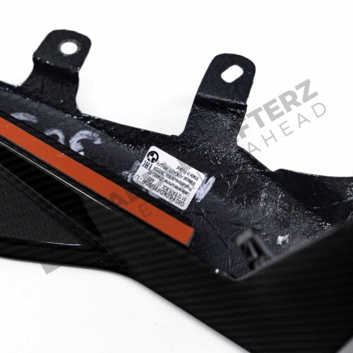 OEM BMW M Performance Carbon fiber diffuser left - 51125A7F3C0 label close up