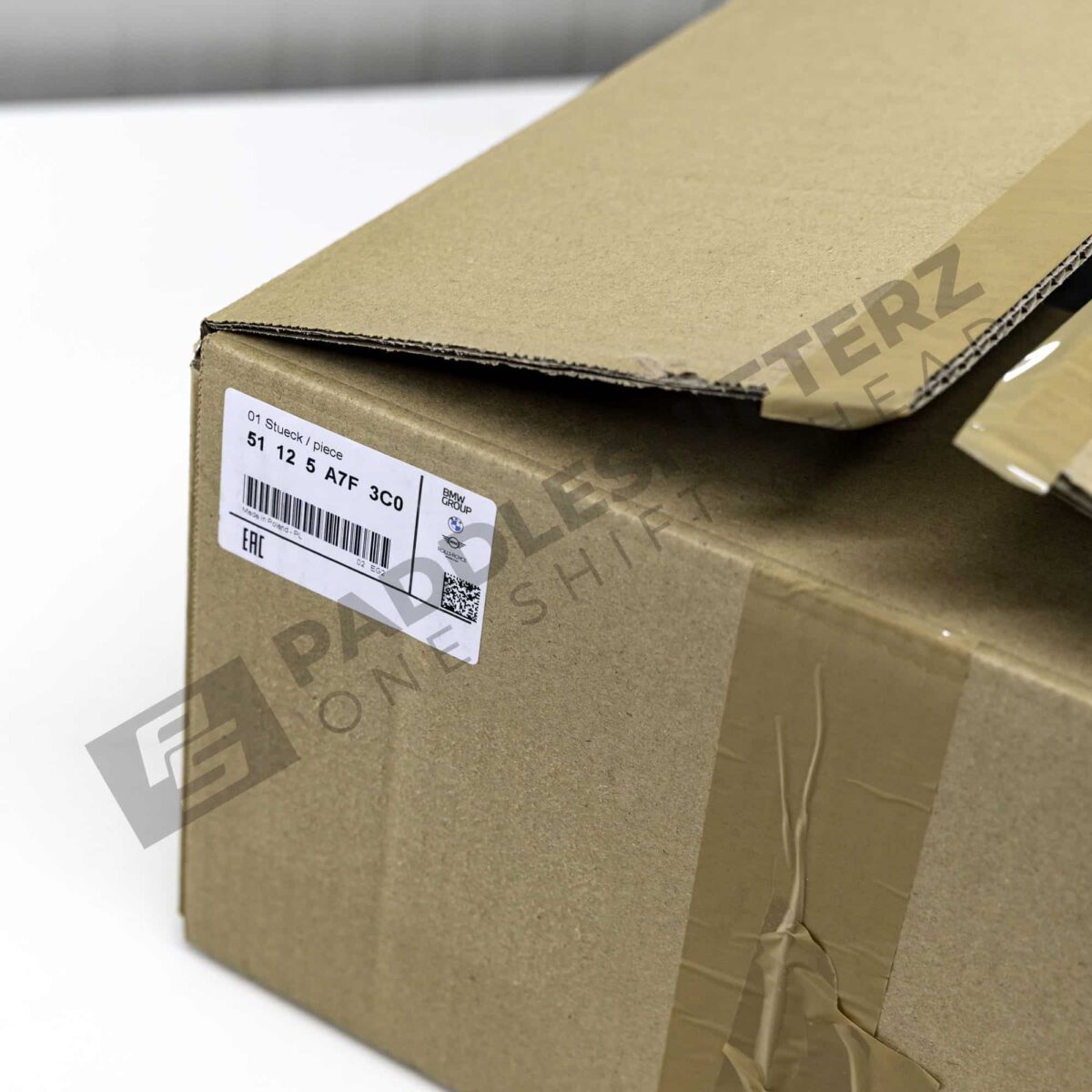 box of OEM BMW M Performance Carbon fiber diffuser left - 51125A7F3C0