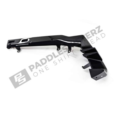 Bottom view of OEM BMW M Performance Carbon fiber diffuser left - 51125A7F3C0