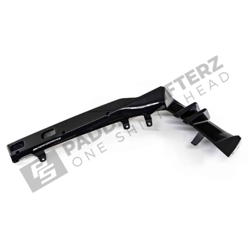 Bottom side view of OEM BMW M Performance Carbon fiber diffuser left - 51125A7F3C0