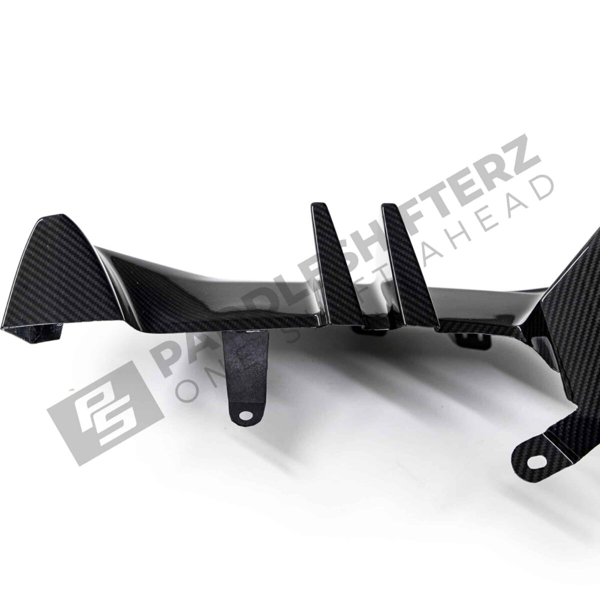 OEM BMW M Performance Carbon fiber diffuser right - 51125A7F3C3 fins view