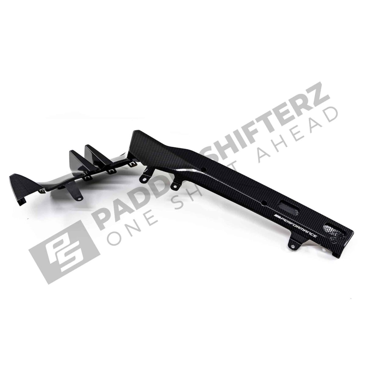 OEM BMW M Performance Carbon fiber diffuser right - 51125A7F3C3 bottom view