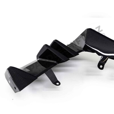 OEM BMW M Performance Carbon fiber diffuser right - 51125A7F3C3 bottom view