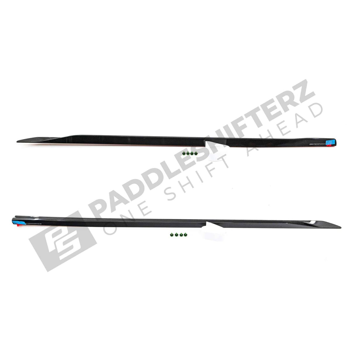 Two OEM BMW M Performance Carbon fiber side skirts – 51195A56352, 51195A56353