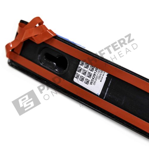 OEM BMW M Performance Carbon fiber side skirts right side close up view with 3m tapes
