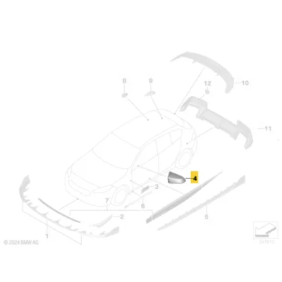 OEM BMW Kohlefaser Spiegelkappen F70, F74