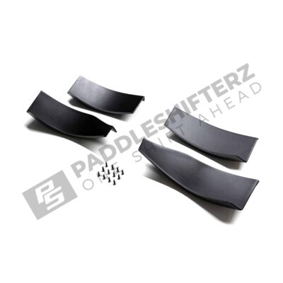 Side view of OEM BMW G82 GT4 M4 Air Deflectors, canards kit, front bumper