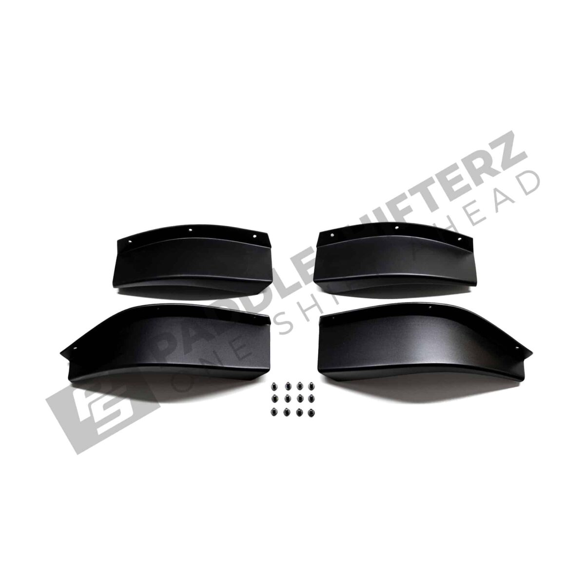 Bottom view of OEM BMW G82 GT4 M4 Air Deflectors, canards kit, front bumper