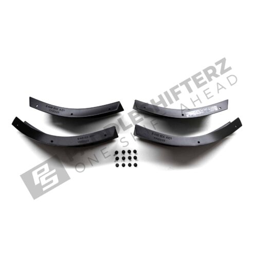 Top side view on OEM BMW G82 GT4 M4 Air Deflectors, canards kit, front bumper