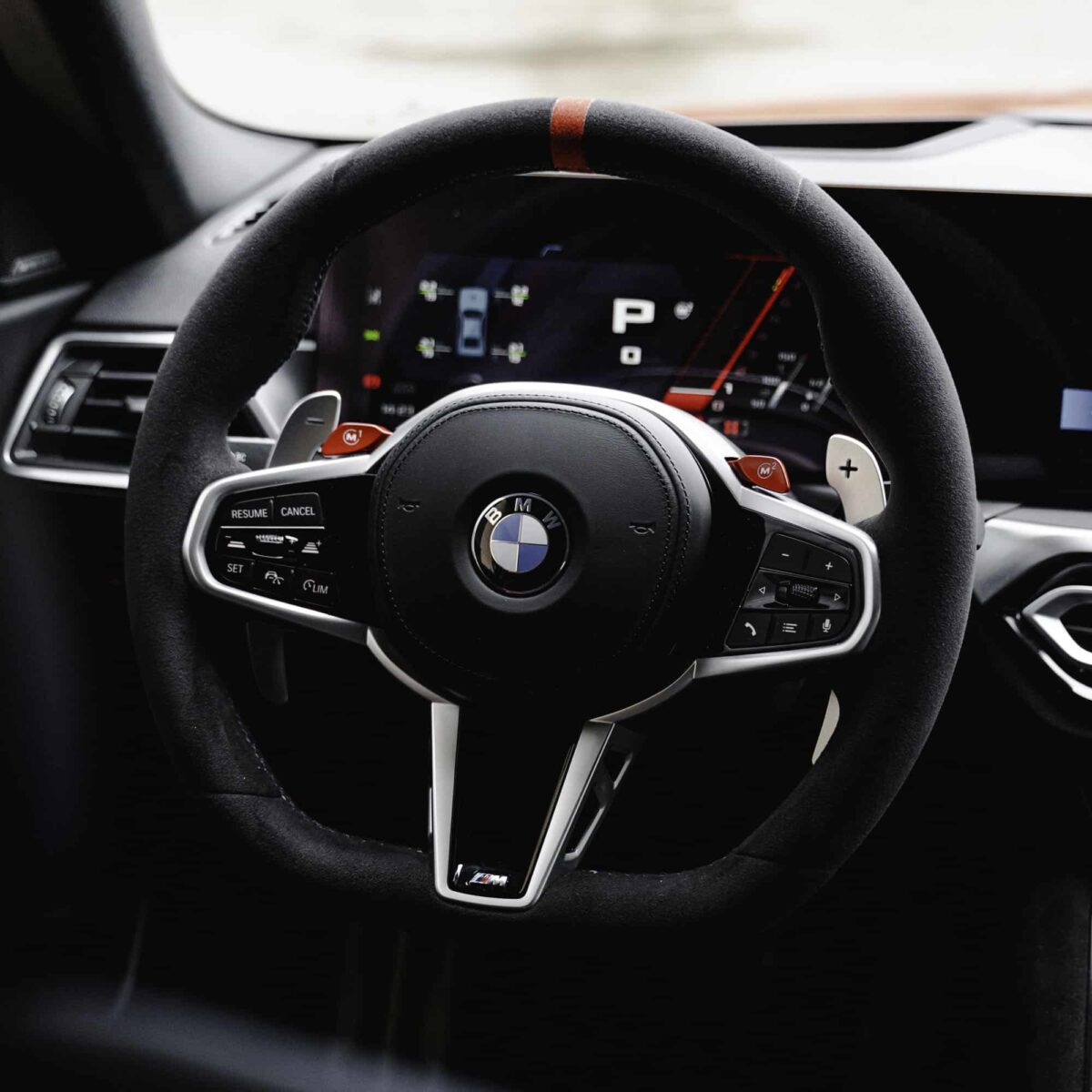 Shown in a BMW M2 the Aluminium paddle shifters for F/G Series and Supra - Silver