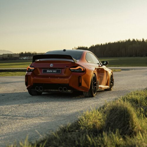 PaddleShifterz Carbon fiber rear spoiler trunk wing for G87 M2 in sunset