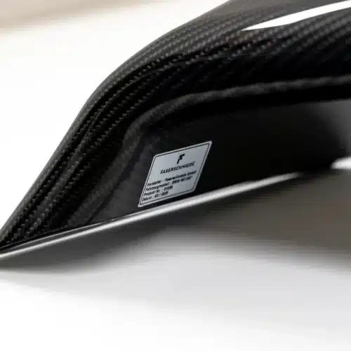 Close up with label on Competition Carbon fiber Rear Wing for BMW G87 M2