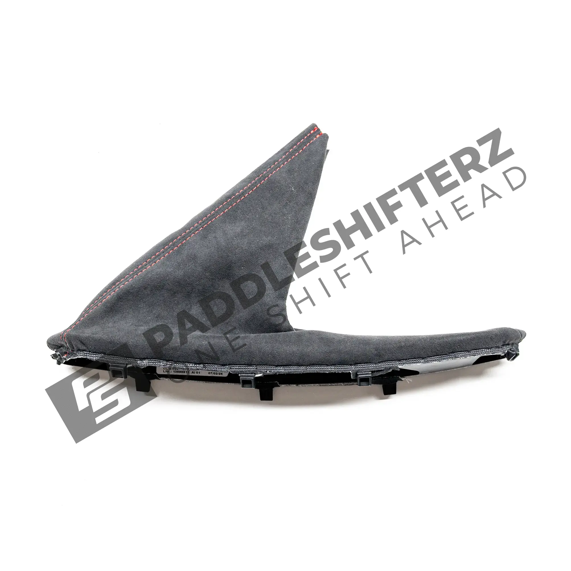 OEM BMW F87 M2 CS Alcantara handbrake cover red stitching