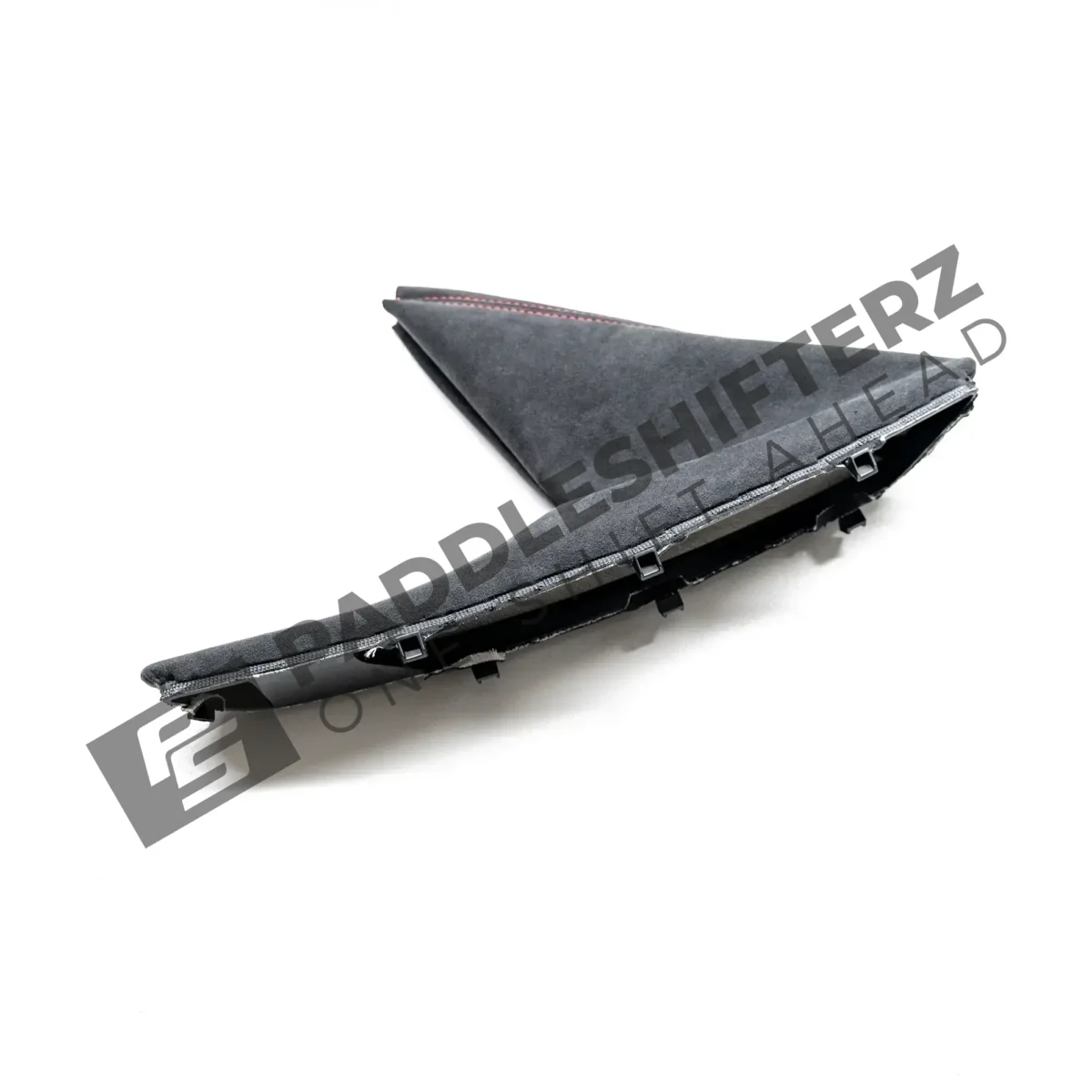 OEM BMW F87 M2 CS Alcantara handbrake cover red stitching - Imagen 5