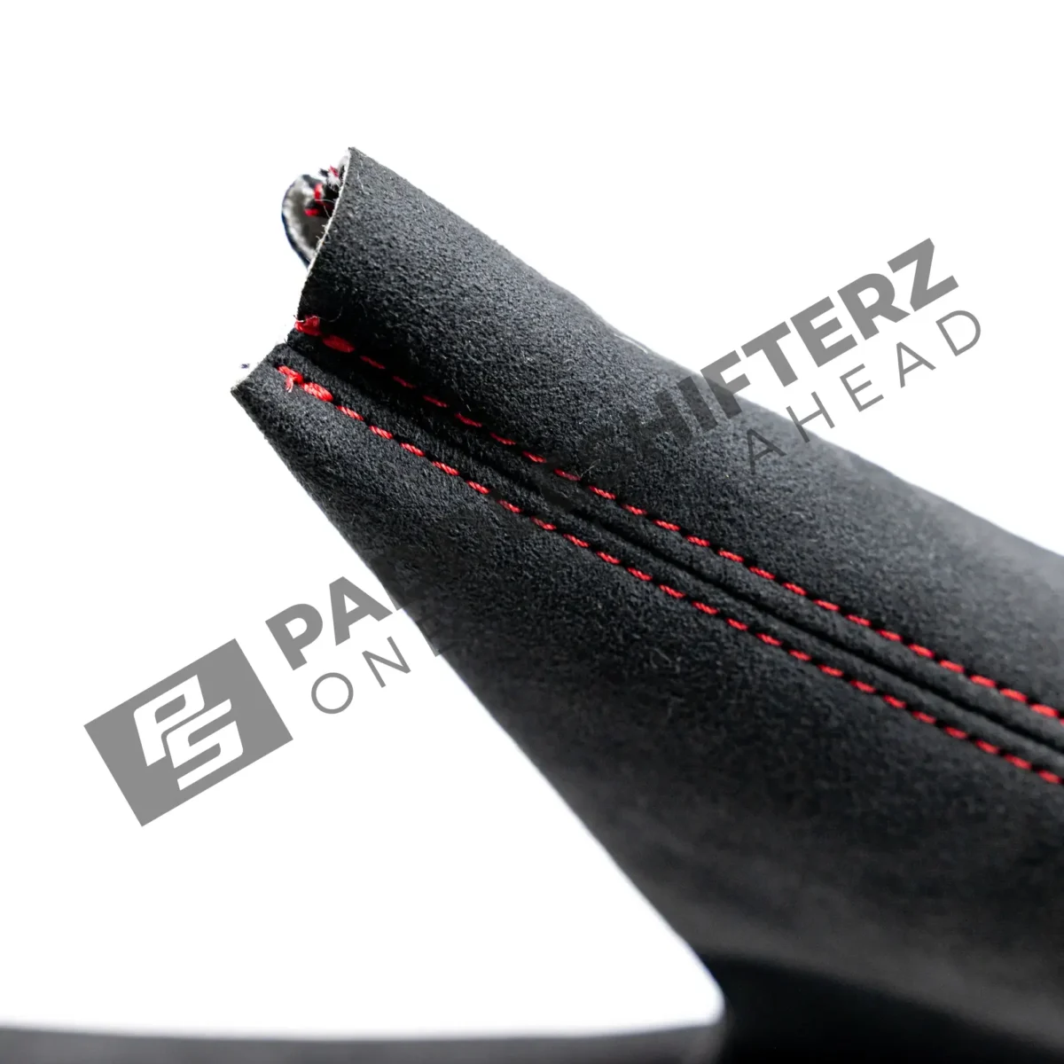 OEM BMW F87 M2 CS Alcantara handbrake cover red stitching - Imagen 3