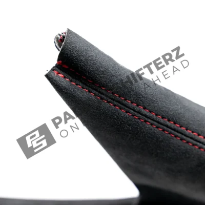 OEM BMW F87 M2 CS Alcantara handbrake cover red stitching - Imagen 3