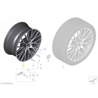 OEM BMW F87 M2 Rear wheel 10JX19 ET40 788M - 36108093988