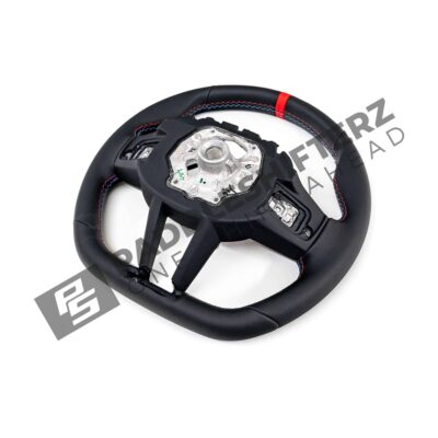 PaddleShifterz OEM BMW M Flat bottom leather steering wheel - 32305A8A904 rear view