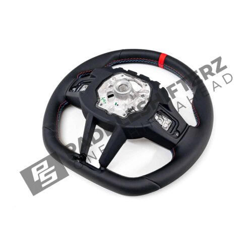 PaddleShifterz OEM BMW M Flat bottom leather steering wheel - 32305A8A904 rear view