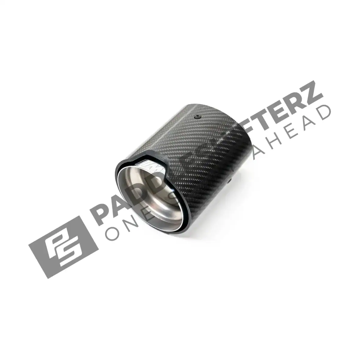PaddleShifterz OEM BMW M Performance Carbon fiber exhaust tips F70 F74 18305B32892 from side