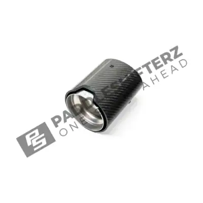 PaddleShifterz OEM BMW M Performance Carbon fiber exhaust tips F70 F74 18305B32892 from side