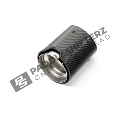 PaddleShifterz OEM BMW M Performance Carbon fiber exhaust tips F70 F74 18305B32893 side view