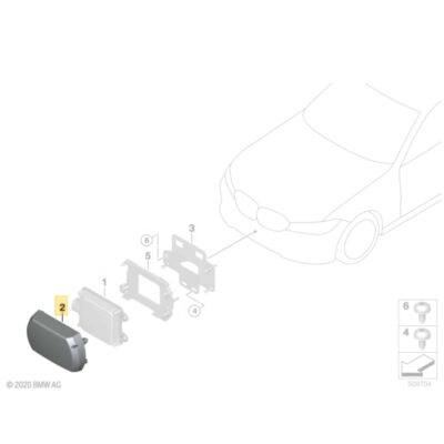 OEM BMW LCI Kühlergrill-Mittelverkleidung - 66319500096