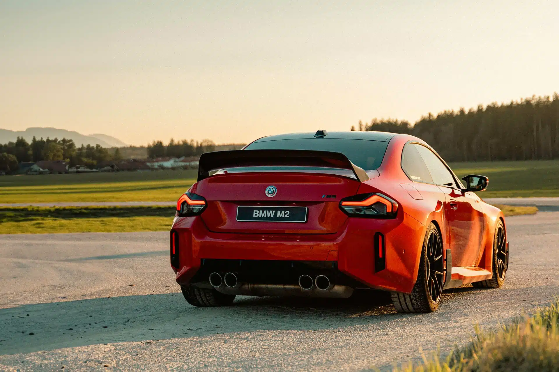 PaddleShifterz Toronto Red BMW G87 M2 With M Performance carbon fiber parts and carbon fiber wing