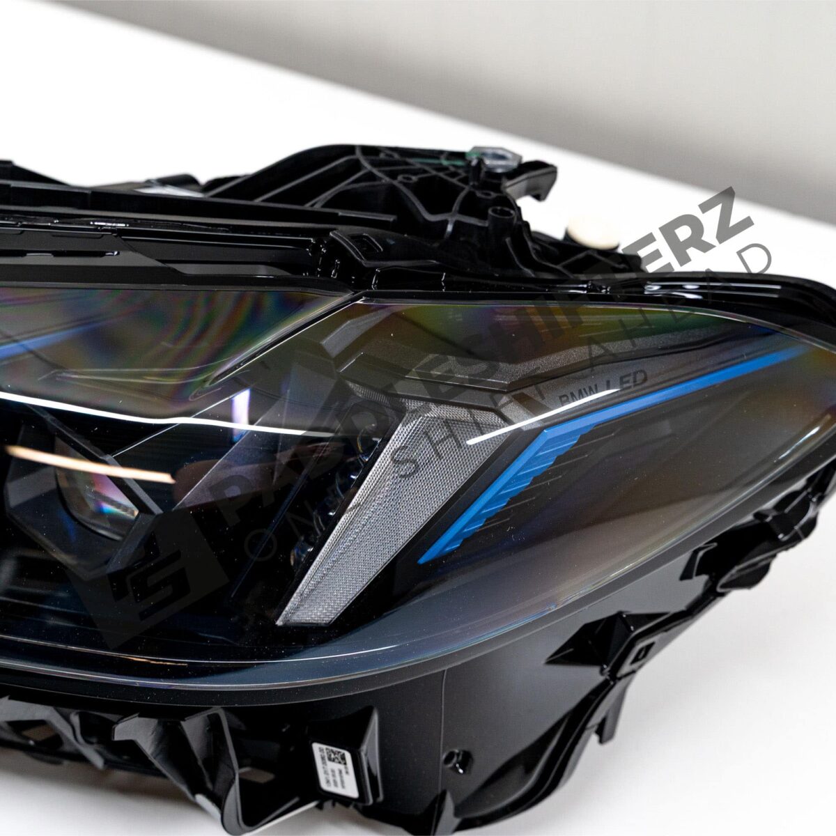 Close up of OEM BMW G82 M4 LCI LED Headlights RHD 63115B35F59
