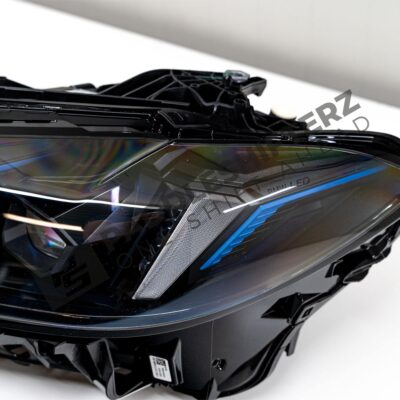 Close up of OEM BMW G82 M4 LCI LED Headlights RHD 63115B35F59