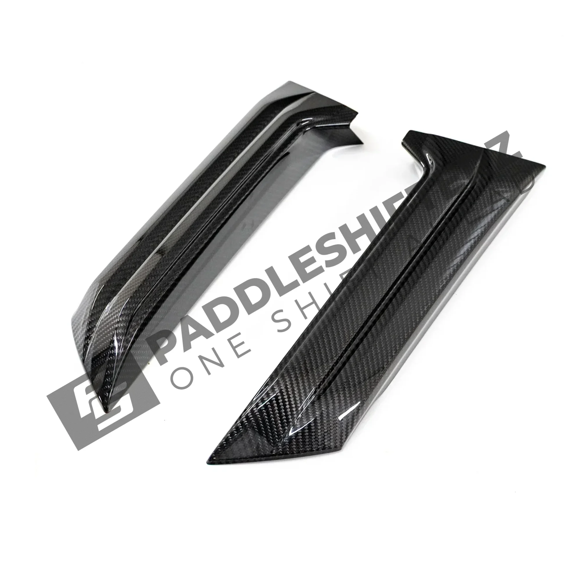 Side view of OEM BMW Carbon fiber rear fins for G99 M5 51125A852A0 51125A85299