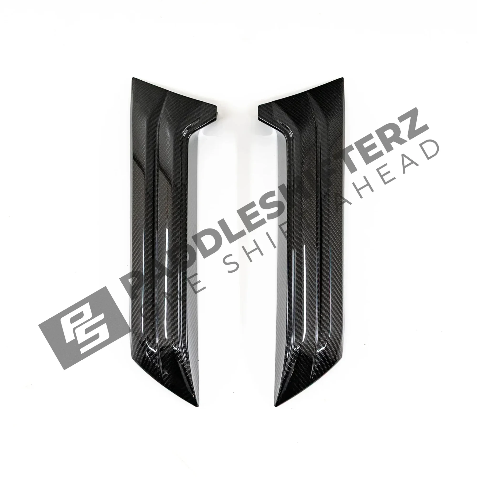 Bottom view of OEM BMW Carbon fiber rear fins for G99 M5 51125A852A0 51125A85299
