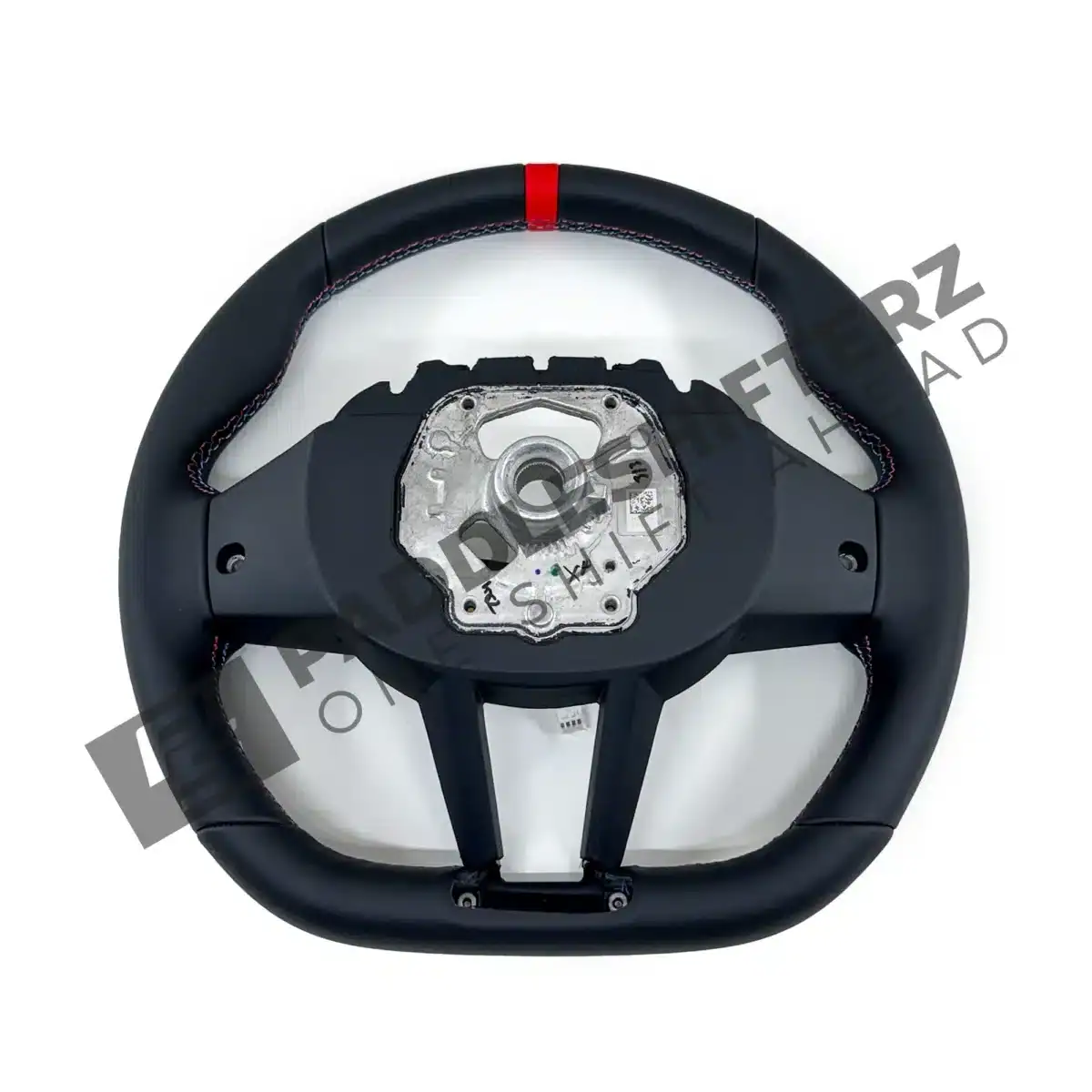 Rear view of OEM BMW M Flat bottom leather steering wheel (Manual) – 32305A8A902