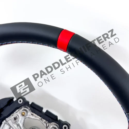 Stripe on OEM BMW M Flat bottom leather steering wheel (Manual) – 32305A8A902