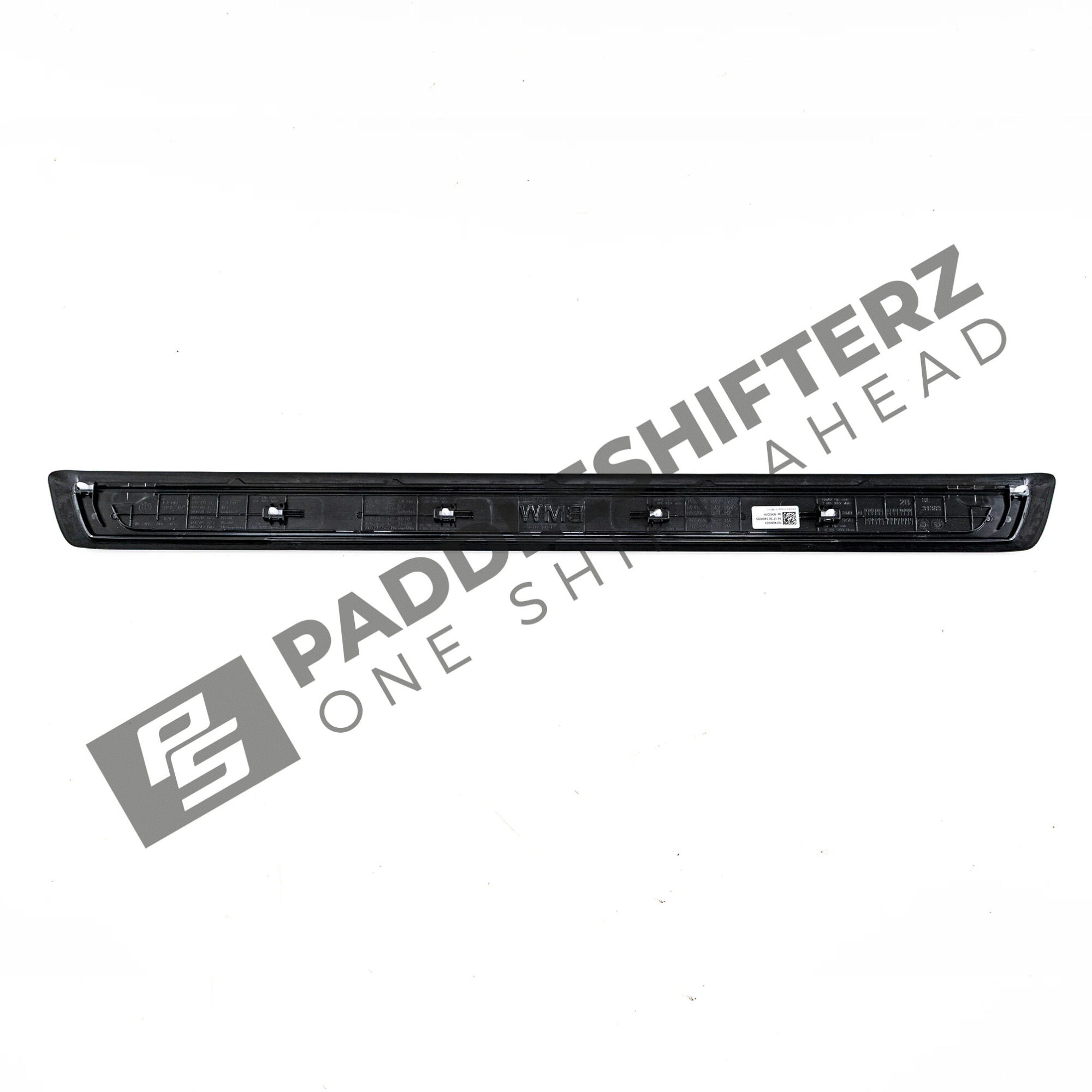 Rear view of OEM BMW G87 M2 CS door sill trim - 51477874080