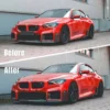 PaddleShifterz magnetic license plate holder before and after image