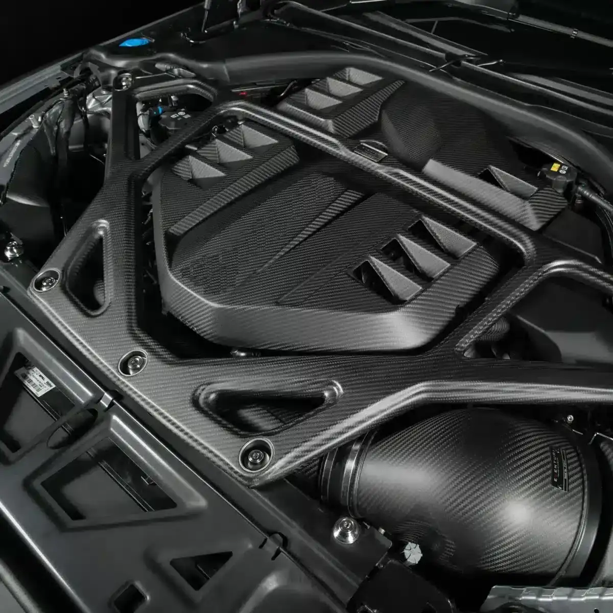 Eventuri Carbon Fiber Strut brace for S58 - engine bay