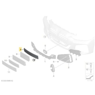 OEM BMW G22/G23 LCI EU Kennzeichenhalter - 51137887367