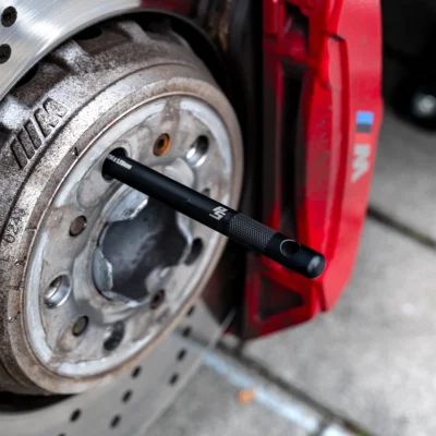 PaddleShifterz Wheel alignment pin on a BMW G87 M2