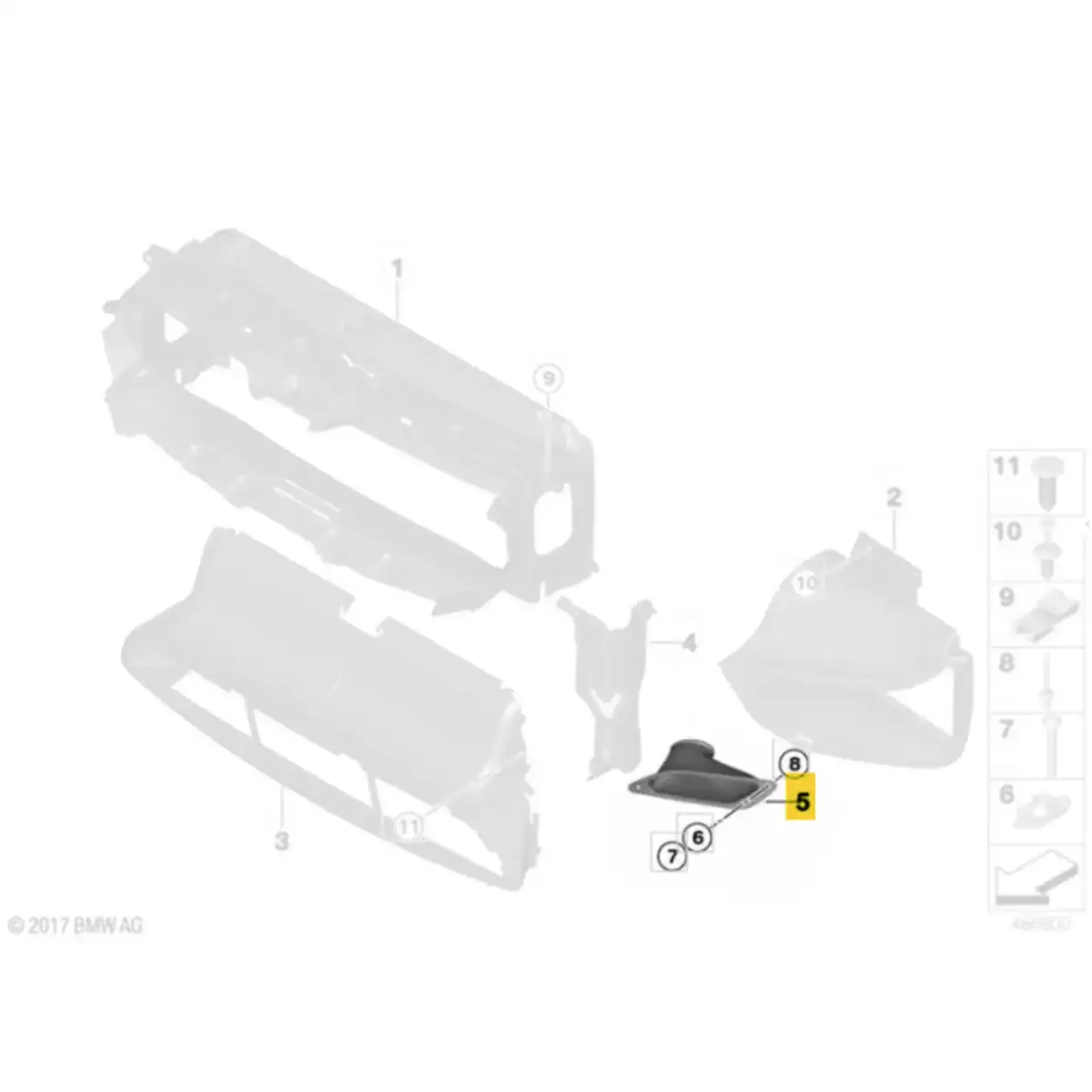 OEM BMW F82 M4 GT4 Race Brake Ducts - 51748431653, 51748431654