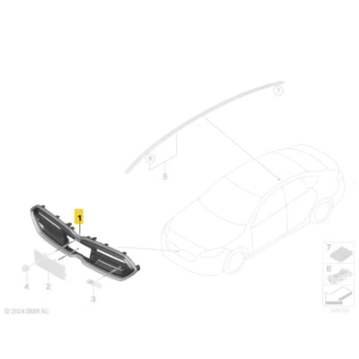 OEM BMW Shadow Line Front Grille F70