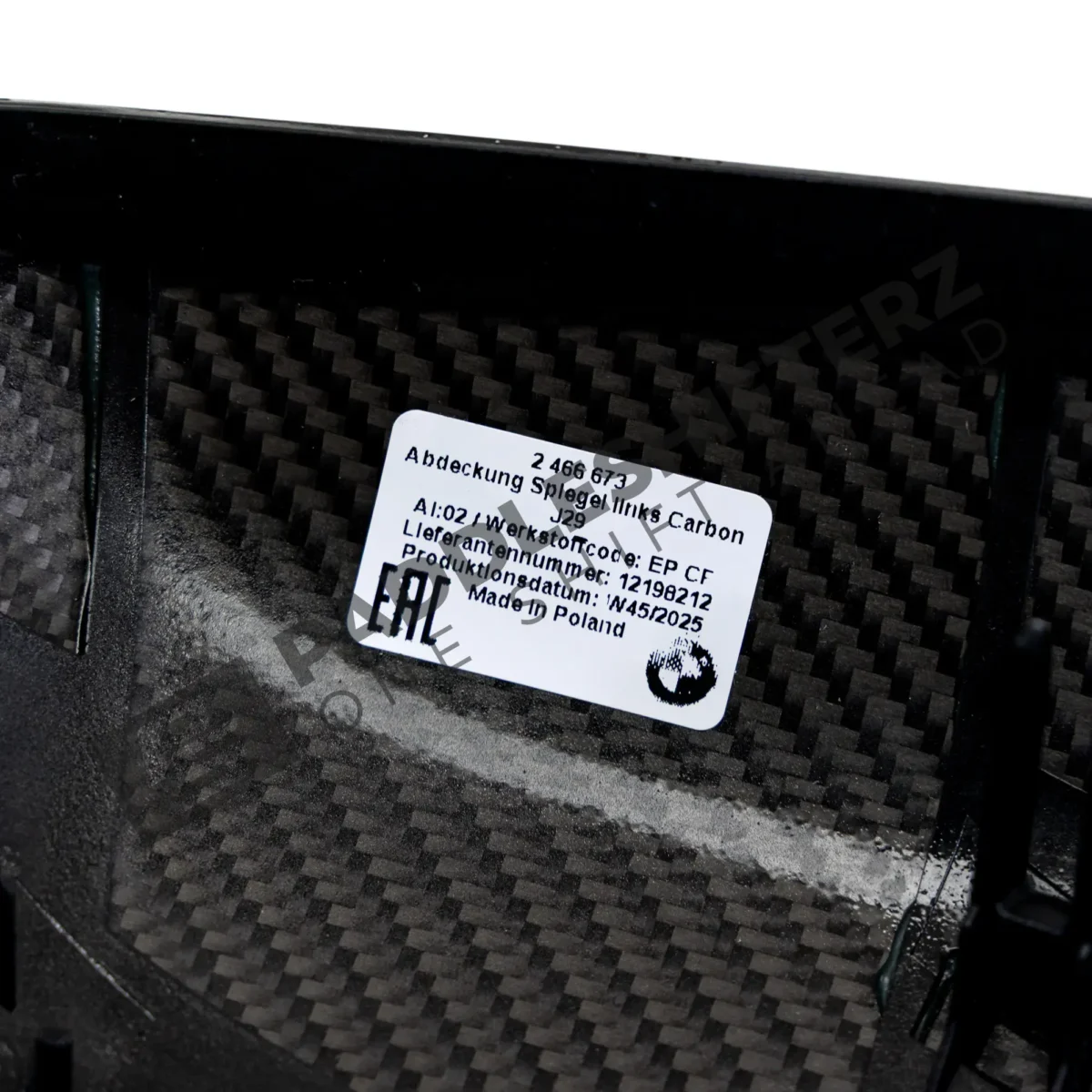 OEM BMW Carbon fiber mirror caps - 51162466673, 51162466674 – Image 5