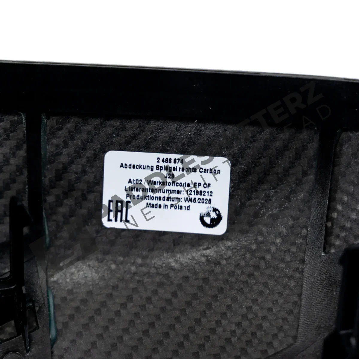 OEM BMW Carbon fiber mirror caps - 51162466673, 51162466674 – Image 6