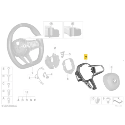 OEM BMW G70 Steering wheel trim - 32305A716B6