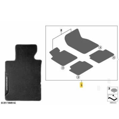 OEM BMW M Performance Floor Mats G45 X3 51475B4D3C3 51475B4D3C4
